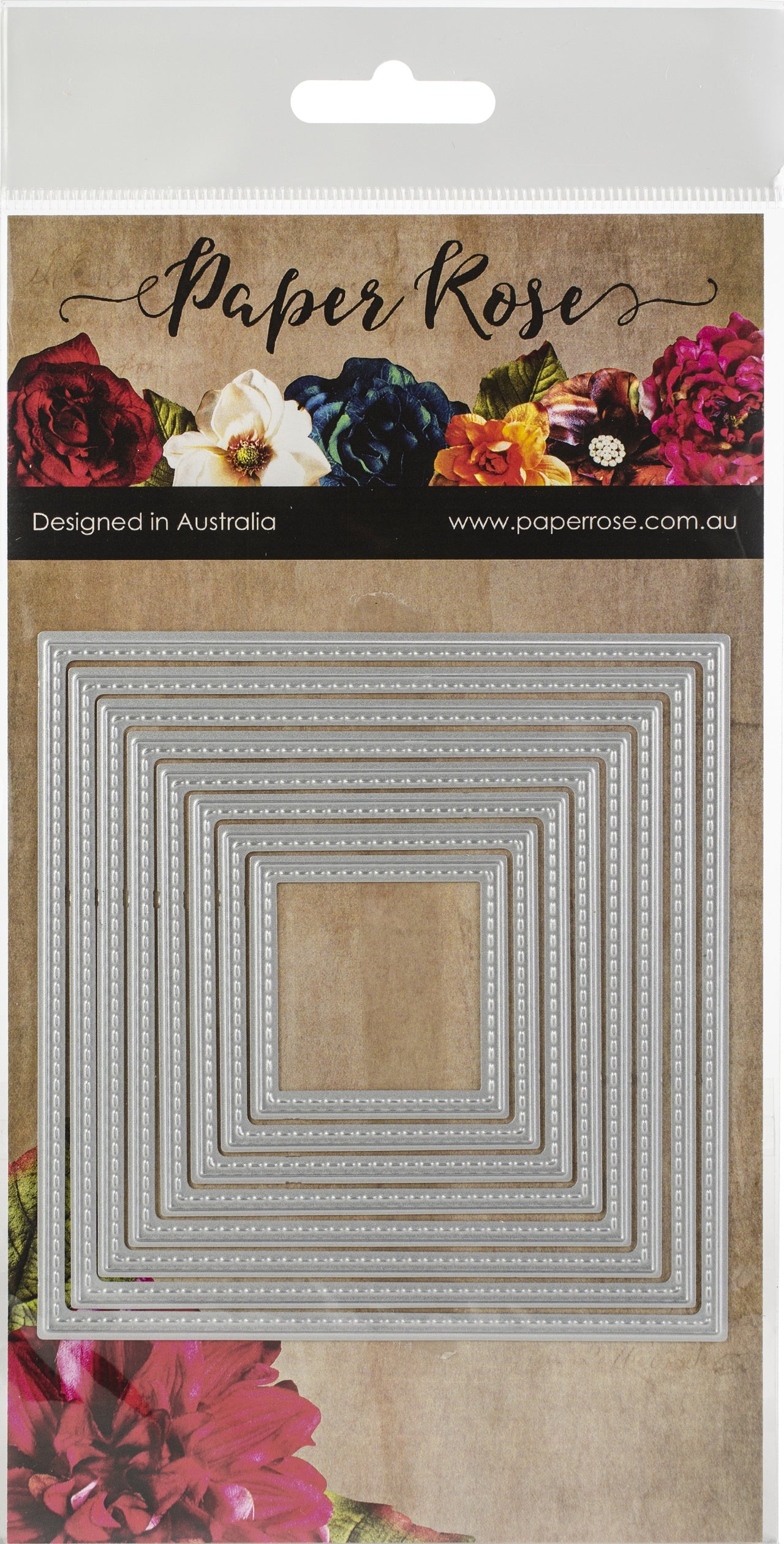 Paper Rose Dies - Stiched Squares