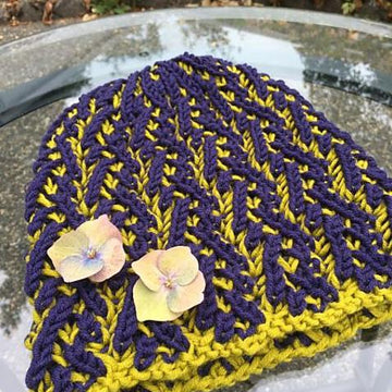Olives (brioche stitch hat)
