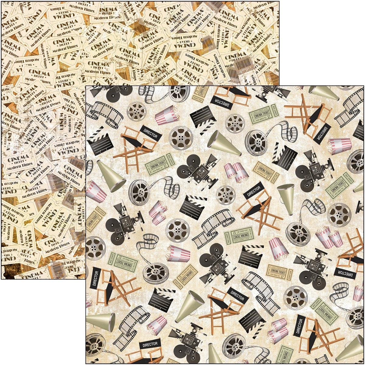 Ciao Bella Double-Sided Paper Pack 90lb 12"X12" 8/Pkg - Modern Times, 8 Designs/1 Each