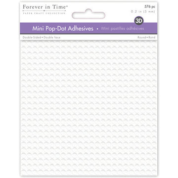 Multicraft Imports MultiCraft 3D Pop Dots Dual-Adhesive Micro Foam Adhesives - White Round, .2" 576/Pkg