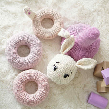 Crochet Bunny Stacking Toy Pattern – Amigurumi Rabbit Baby Toy PDF