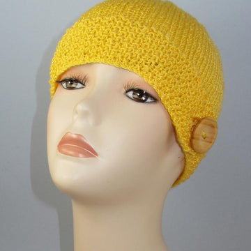 Button Up Beanie Circular knitting pattern