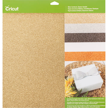 Cricut Glitter Cardstock Sampler 12"X12" 10/Pkg - Classics
