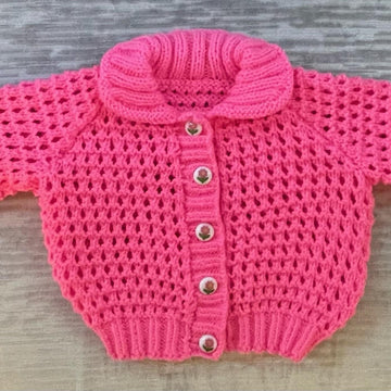 Easy Lace Baby Cardigan, Hat and Booties