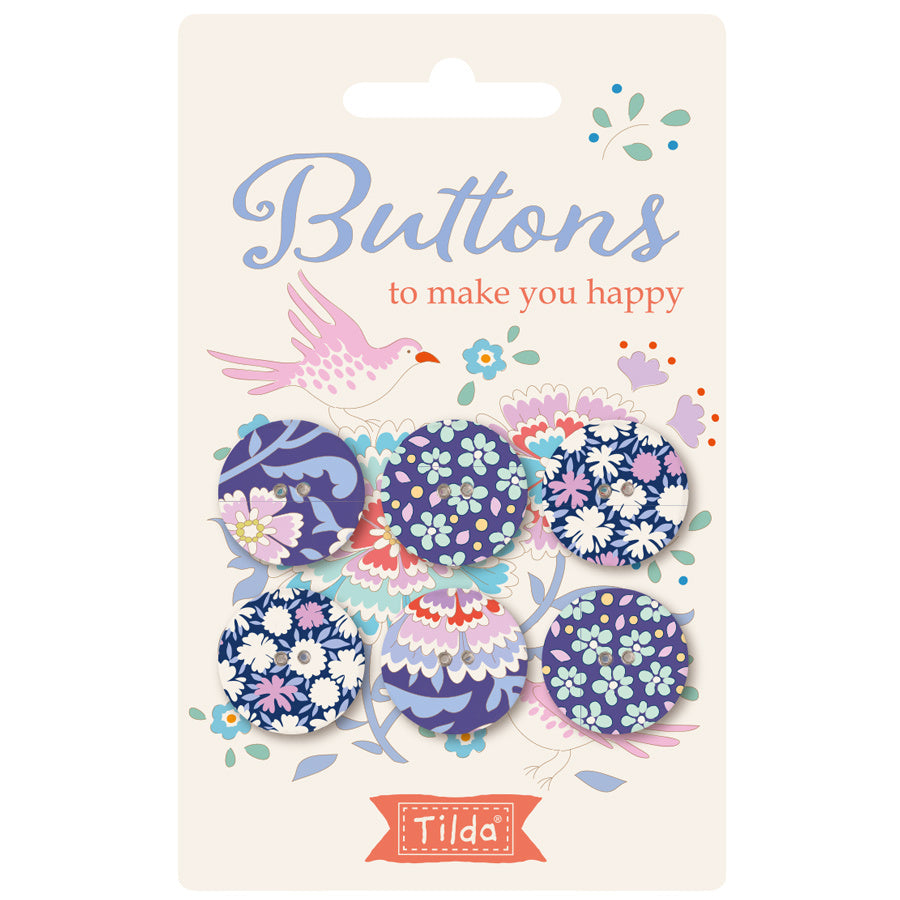 Tilda Bird Pond Buttons (20mm)