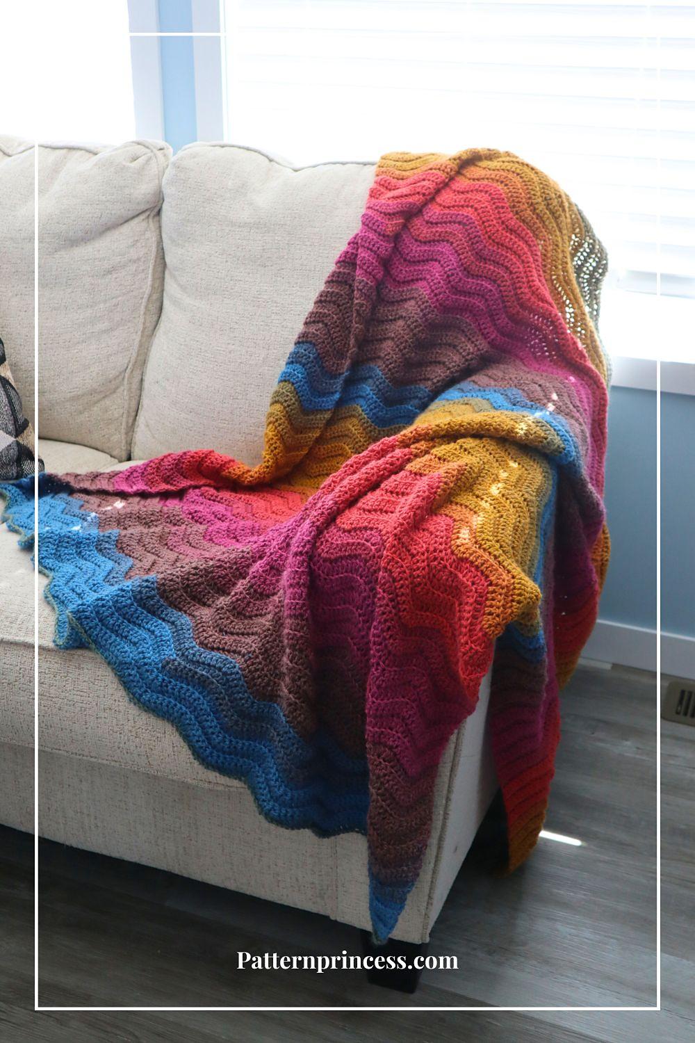 Wavy Ribbed Ripple Blanket