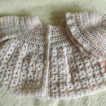 No 40 Puff Stitch Shell Matinee Coat and Bonnet