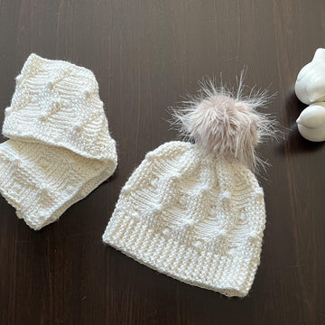 Pretty Diamonds Beanie & Cowl Set N 630