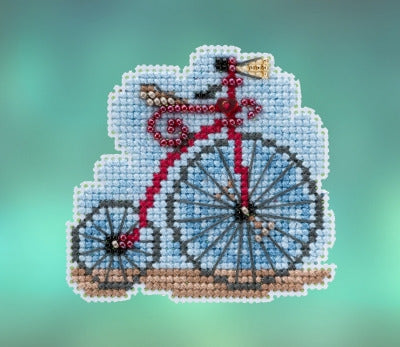 Mill Hill Spring Bouquet 2020 - Vintage Bicycle Seasonal Ornament - 2.75in x 2.25in