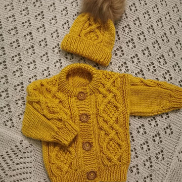 "Breda" Aran Knitting Pattern for Babies