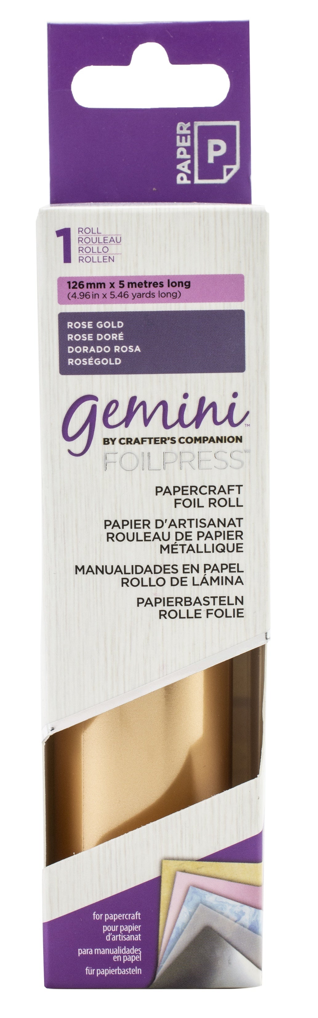 Crafter's Companion Gemini FoilPress Papercraft Foil Roll - Rose Gold