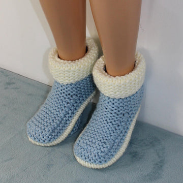 Mens 2 Colour Super Chunky Slipper Boots Circular