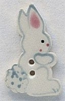 Mill Hill Button 86194 - White Tall Rabbit (right)