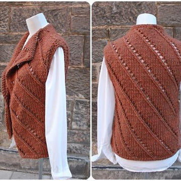 Bronze wrap/sleeveless jacket