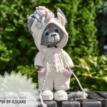 Сrochet pattern: Doll Clothes set PDF - Outfit Little unicorn for Amigurumi Doll approx. 19.5 cm