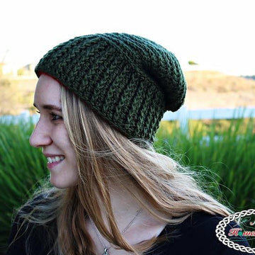 Reversible Textured Slouchy Beanie