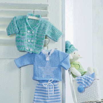 Sweater with Star in Schachenmayr Bravo Baby - S8655C