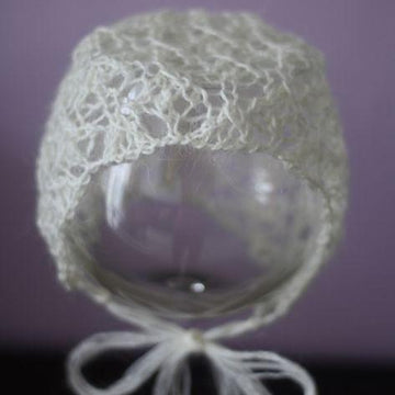 #85 Rebecca lace angora bonnet