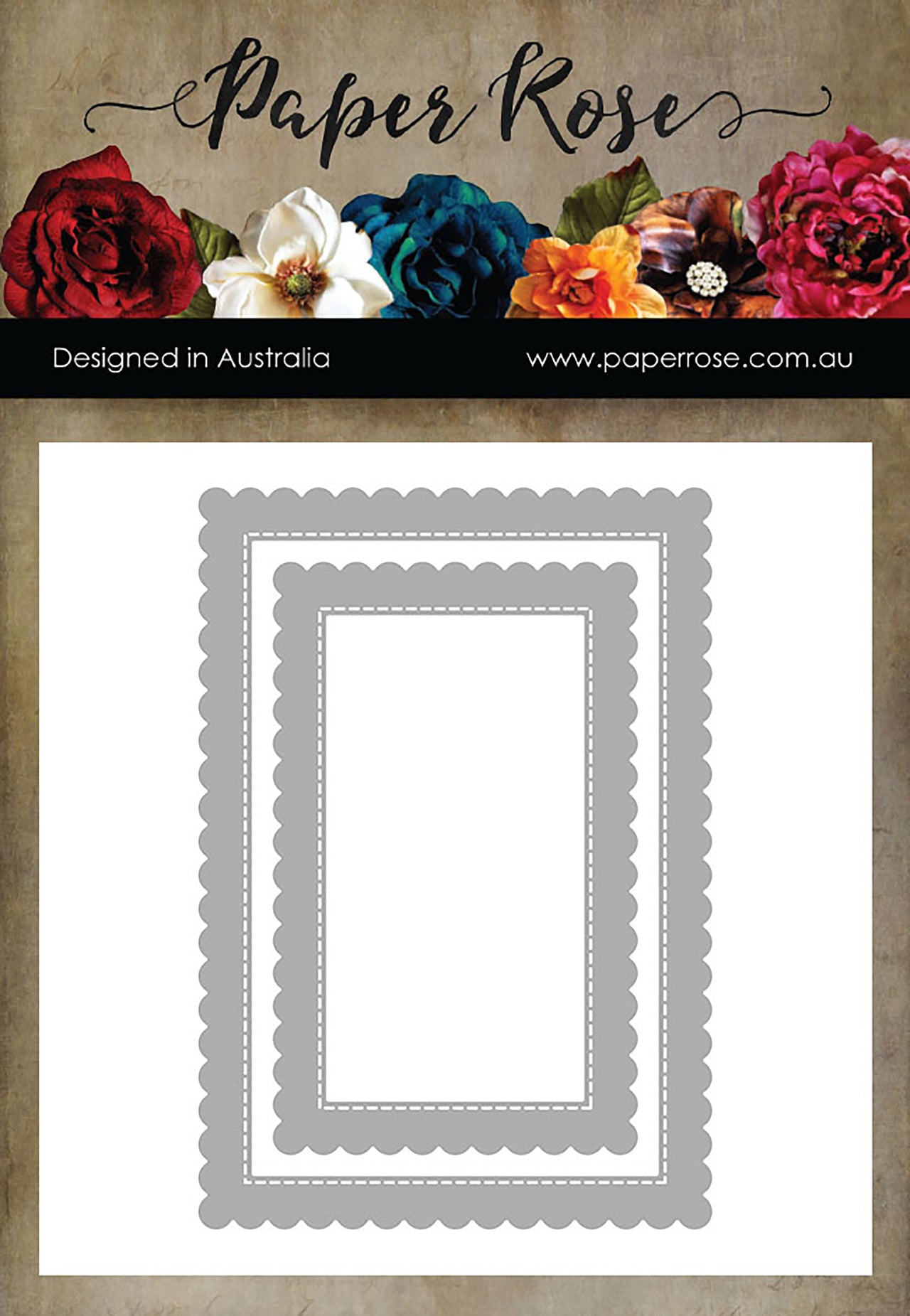 Paper Rose Dies - Scalloped Rectangle Frames