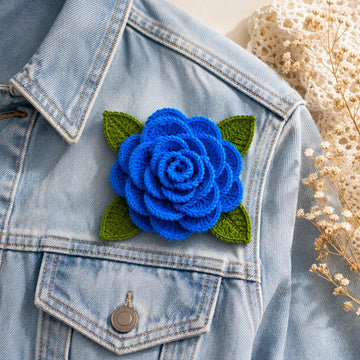 3D Crochet Flower Pattern with Leaves – PDF + Video Tutorial