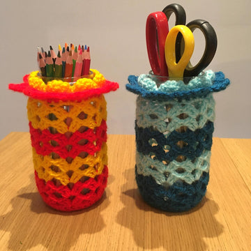 Flower top jar cover I by HueLaVive