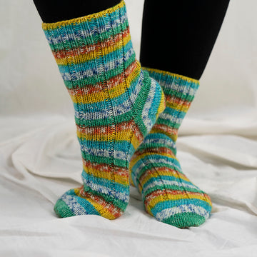 Time Step Socks in Cascade Yarns Heritage Prints - FW244 - Downloadable PDF