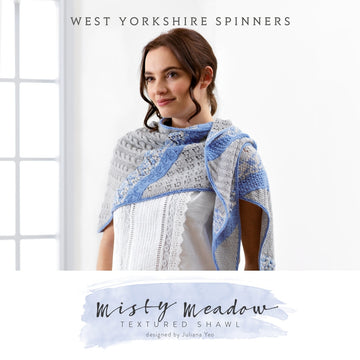 Misty Meadow Textured Shawl in West Yorkshire Spinners Signature 4 Ply - DBP0038 - Downloadable PDF