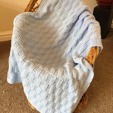 Rectangles Baby Blanket Knitting Pattern