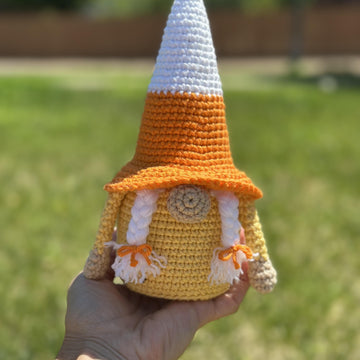 Candy Corn Halloween Gnome Crochet Pattern