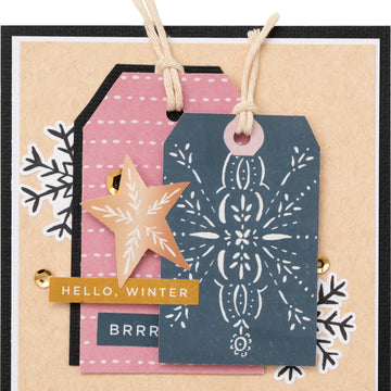 American Crafts Crate Paper Single-Sided Paper Pad 12"X12" 48/Pkg - Snowflake, 24 Designs/2 Each
