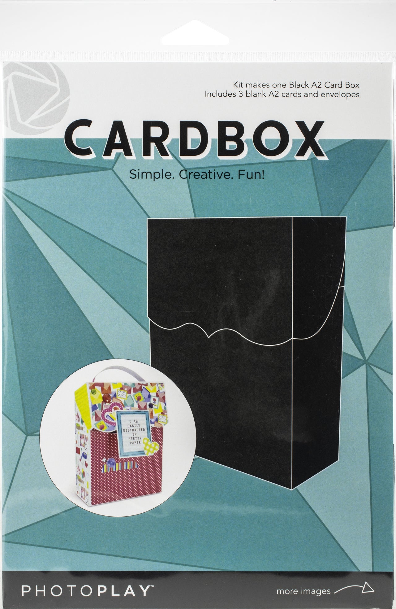 Photoplay Paper Photoplay A2 Cardbox W/3 Cards & Envelopes - Black
