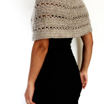 Oatmeal Crochet Capelet