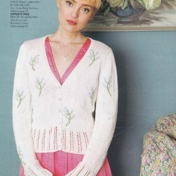 Sprig and Eyelet Cardigan