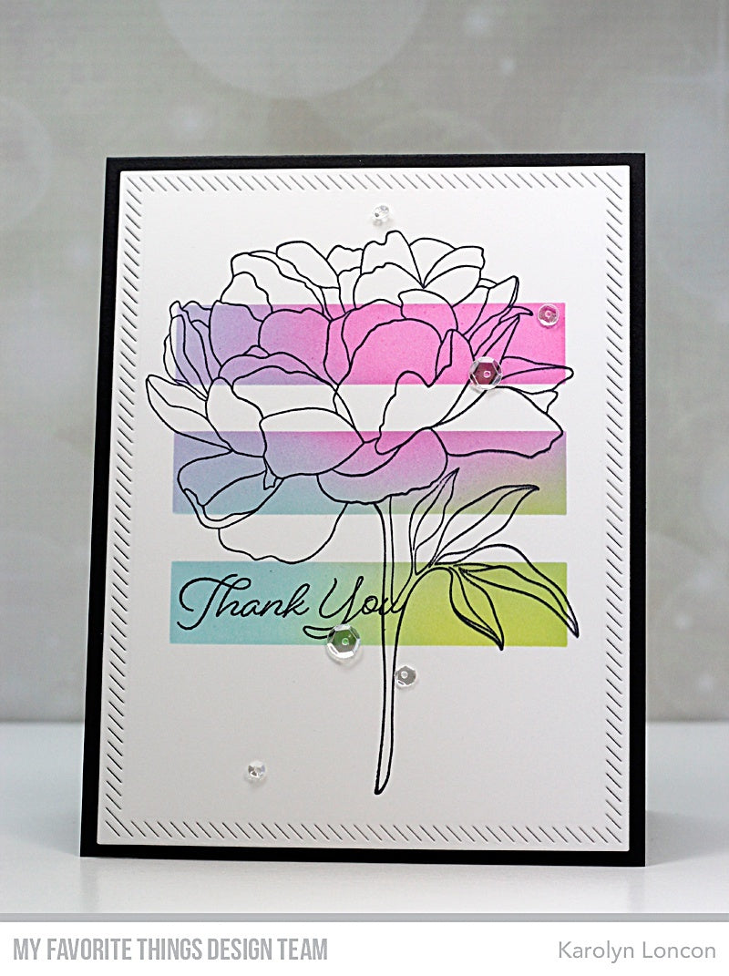 My Favorite Things Background Cling Rubber Stamp - Peony Perfection