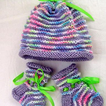 Garter Ridged Baby Set