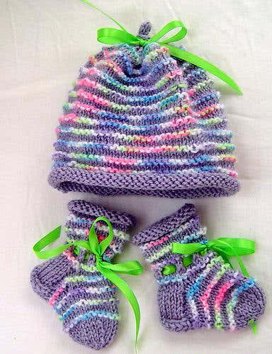 Garter Ridged Baby Set