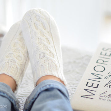 Ira’s Cable Knit DK Ankle Socks