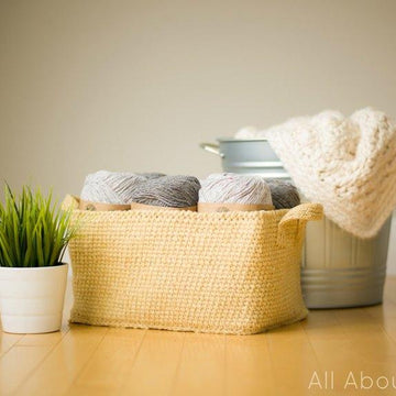 Rustic Tweed Basket