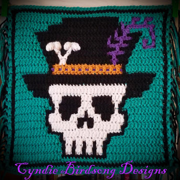 Halloween Mosaic Square - VooDoo Daddy Skull
