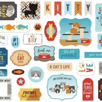 Echo Park Paper Echo Park Cardstock Ephemera 33/Pkg - Icons, I Love My Cat