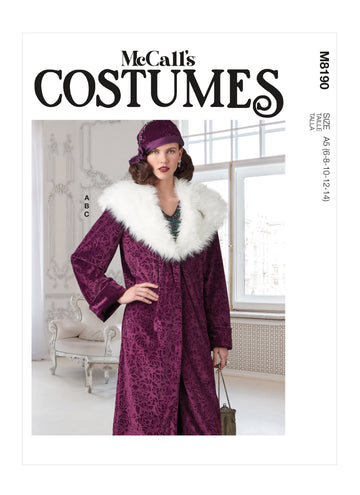 McCall's Misses' Coat & Hat (Hat In 4 Sizes) M8190 - Sewing Pattern