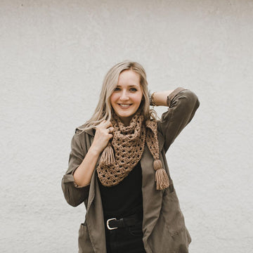 Granny Cluster Triangle Scarf