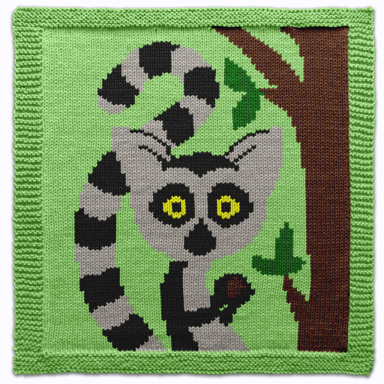 Lemur Square Knitting Pattern
