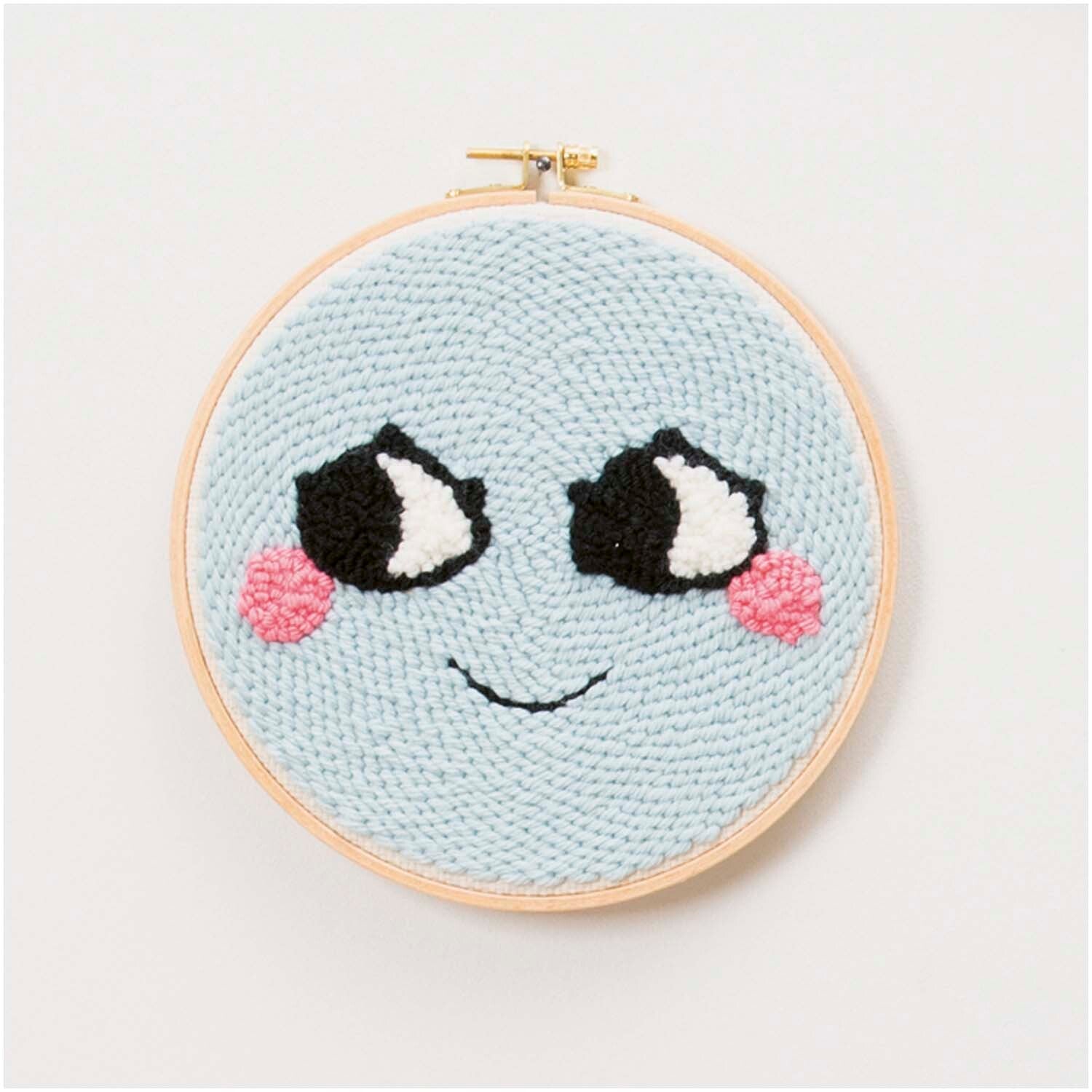 Rico Punch Needle Kit - Smiley Mint - 21.5cm