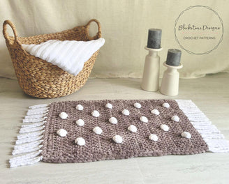 Plush Poms Bath Mat