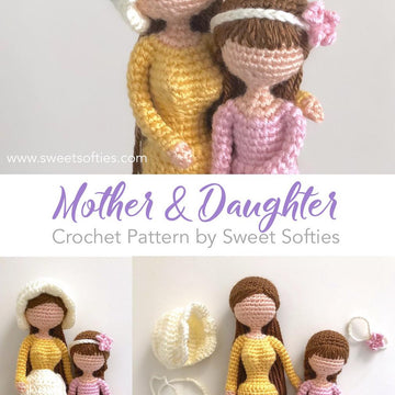 Mother & Daughter Willow Tree Inspired Dolls