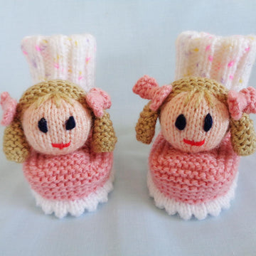 Doll Head Baby Booties