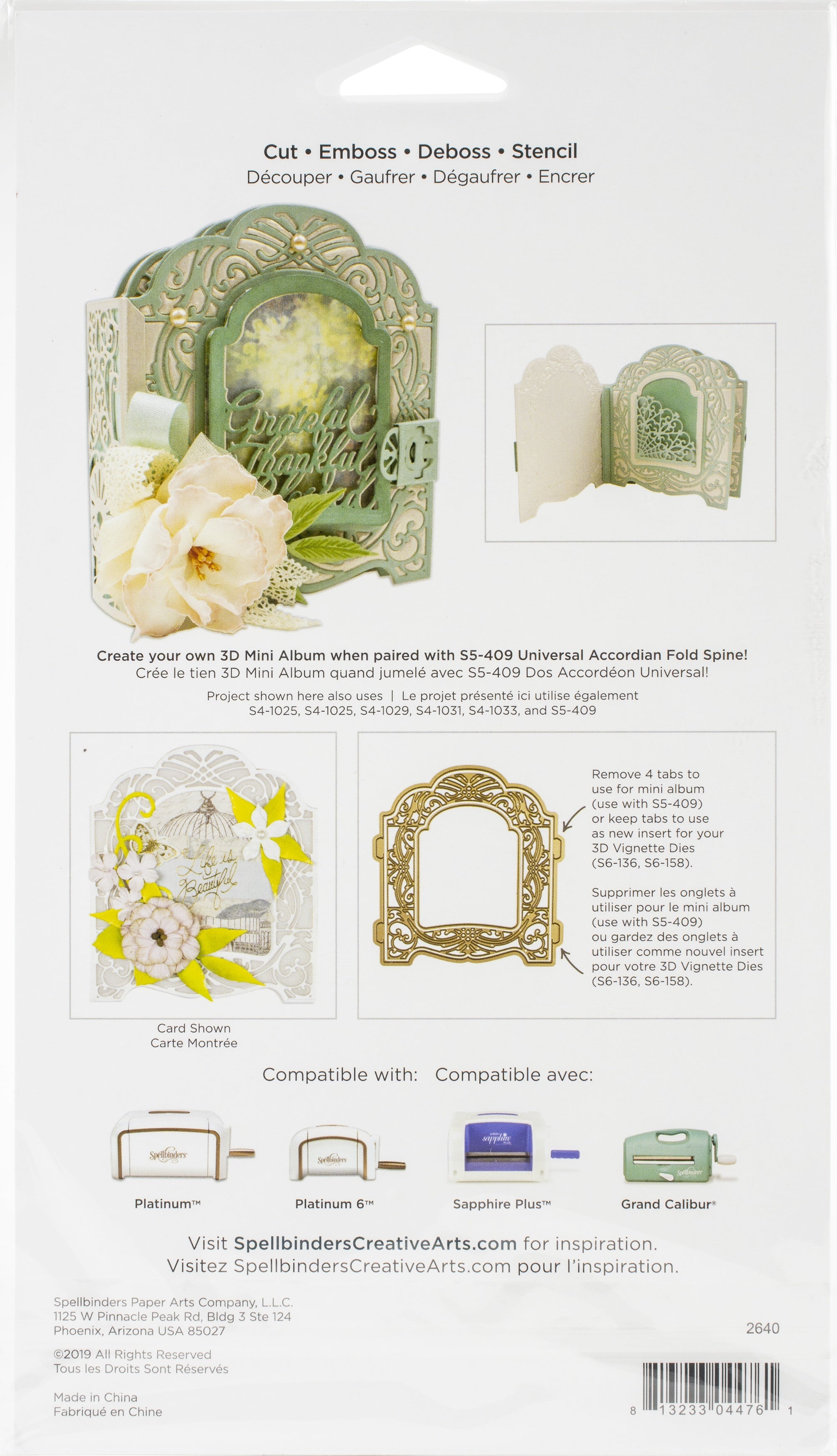 Spellbinders Shapeabilities Dies By Becca Feeken - Grand Vaulted Cabinet