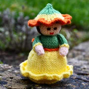 Daffodil Flower Doll Knitting Pattern - Toy Knitting Pattern