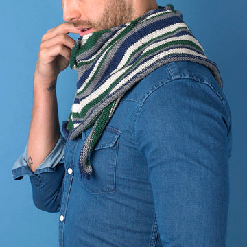 Tie Break Triangle Scarf - Free Knitting Pattern in Paintbox Yarns Cotton DK